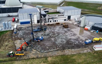 Westdorpe 1164 mortelschroefpalen t.b.v. tanks biogas